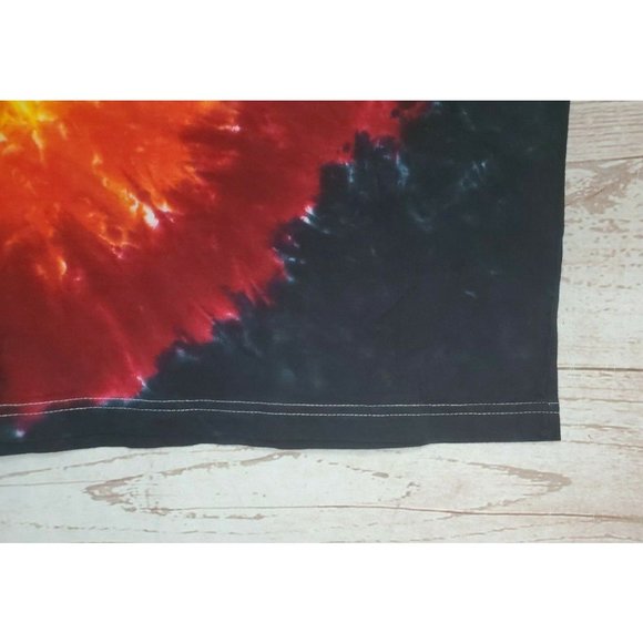 AC/DC Angus Lightning V Tie Dye 4XLT  Liquid Blue Multi Colored Cotton T-Shirt - Picture 4 of 11